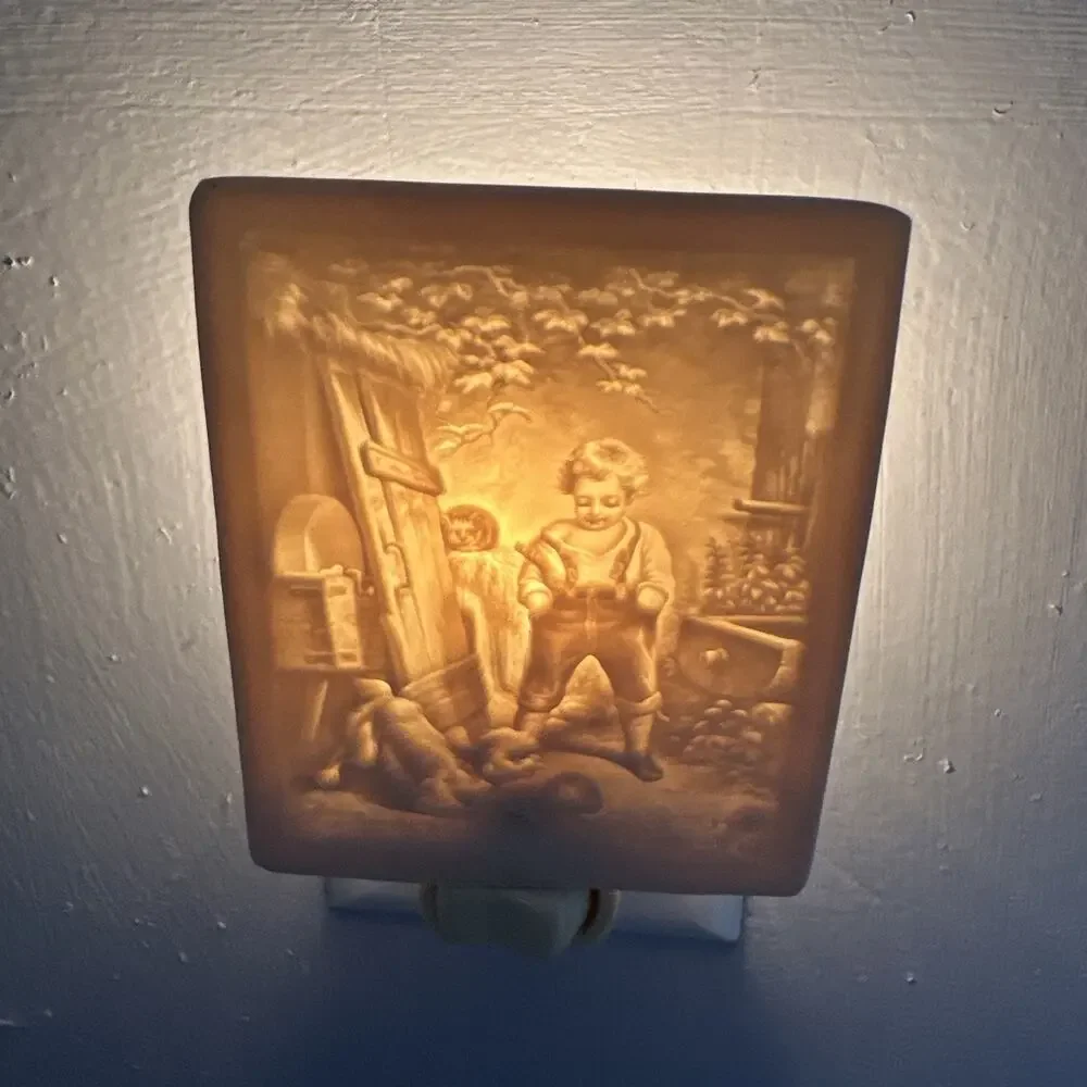 Vintage Jan Fletcher Night Light Porcelain Beige